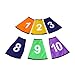 Aosekaa 10Pcs Numbered Cone Covers Easy Installation 1-10 Polyester Versatile Training Cone Sleeves for Kindergarten Game Basketball