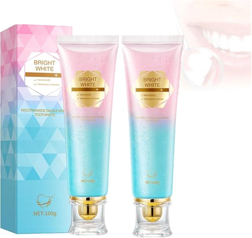 2 Piezas De Pasta De Dientes Blanqueadora De Nicotinamida Para Eliminar Manchas, Esmalte Blanqueador De Dientes Naturales, Sonrisa Brillante Segura, Aliento Fresco