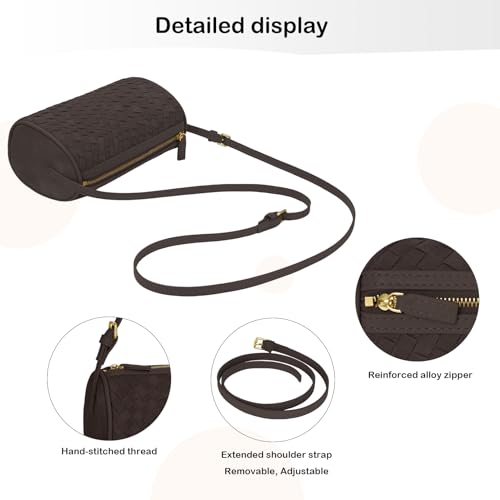 Image of Mini Woven Bag, Leather Woven Handbag with Adjustable Strap, Small Purses for Women, Top-handle Bags, Mini Evening Bag