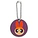 Powerpuff Girls Blossom Head Wood Wooden Round Keychain Key Chain Ring