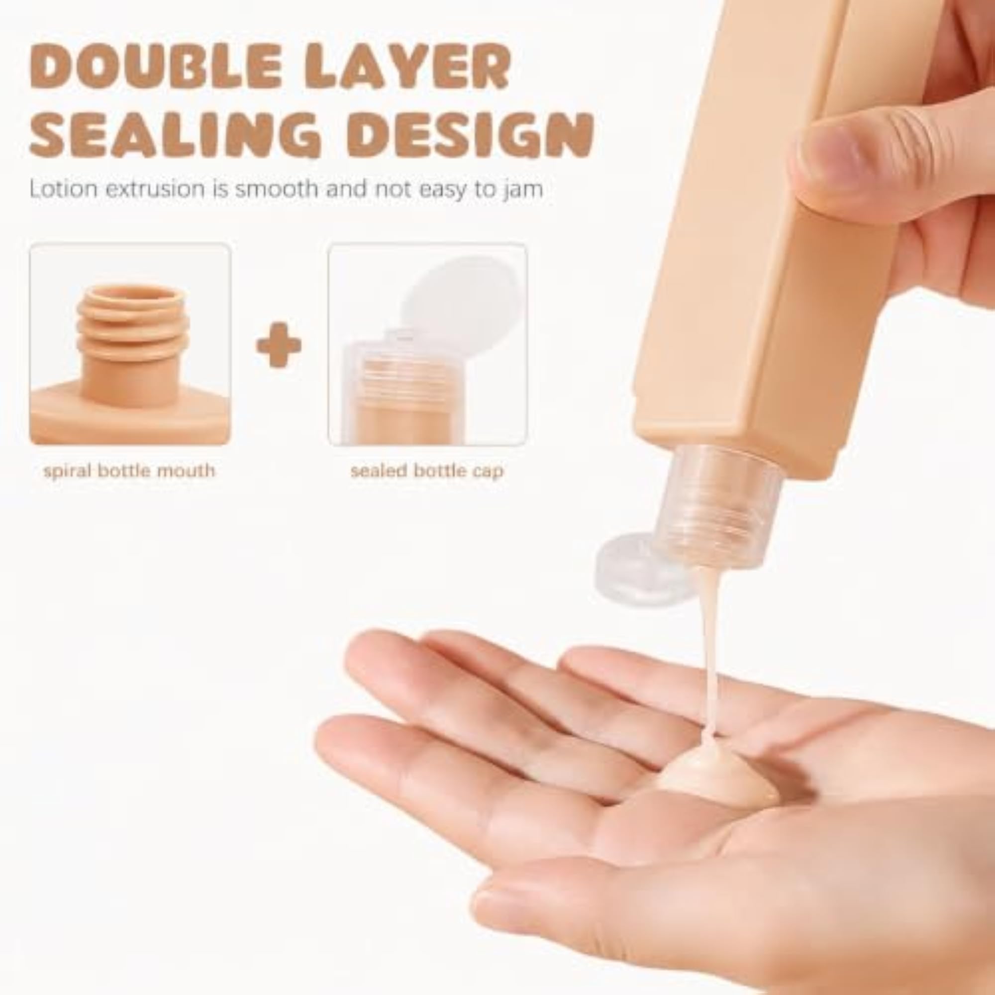 4-in-1 Travel Dispenser Bottle Set, Leak-Proof