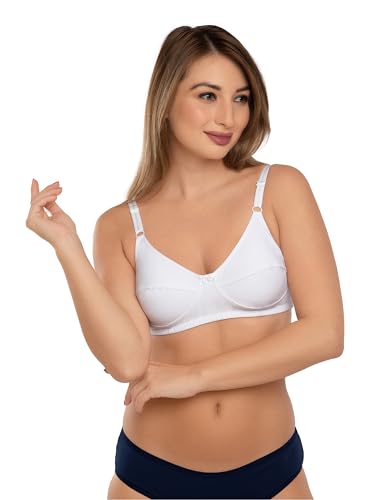 Image of Daisy DEE Women's Cotton Seamed Non-Wired Regular Straps Full Coverage Non-Padded Bra - NSHTL
