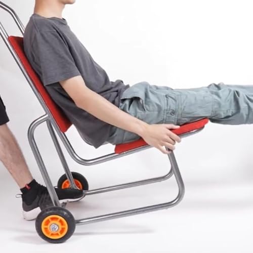 Carrito apilable para mover sillas cómodamente con 8 ruedas de goma 6