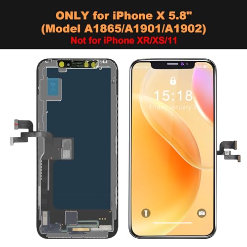 Moautodc For Iphone X 10 Screen Replacement Kit: Moautodc For Iphone X Lcd Display Screen,5.8 Inch Screen For Iphone Digitizer X thumb #1