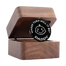 New Baby Gifts for New Parents Mom Daddy Funny Decision Coin with Handmade Wooden Box Flip Coin Set for Wife, Husband, Mothers Day, Fathers Day and Birthday