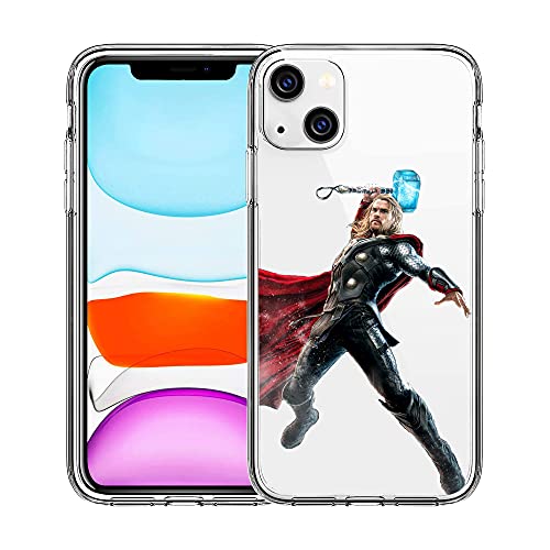 Compatible With Iphone 13 Case, Cool Design Premium Soft Silicone Full-Body Protective Clear Case For Men/Women/Girl/Boy (Thor-1) #TOP16