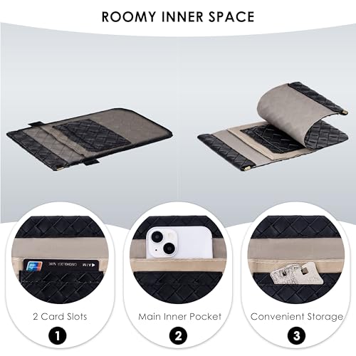 Crossbody Bag for Women with Self-Closing Lock, Woven Leather Cell Phone Purse with Adjustable Shoulder Strap, Small Portable Women's Crossbody Purse with Card Slots for Travel Dating Shopping4