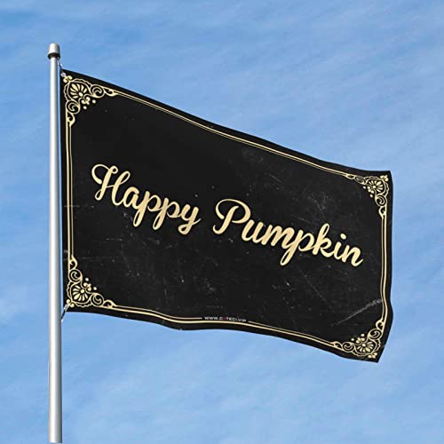 Drapeaux extérieurs Happy Pumpkin pour créer un coin bière de jardin convivial