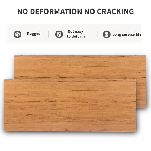 FuwFuz Wood Table Top 60"x24", Solid One Piece Wood Desktop for Sit Stand Desk, DIY Desk for Home or Commercial Use, Rectangular, 1 inch Thick (Blush Walnut, 60"x24"x1") - Thumbnail 6