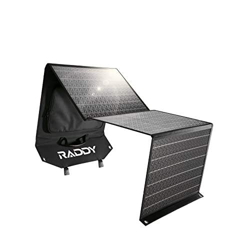 Raddy SP120 120W Portable Solar Panel for Power Station Solar Generator, Foldable Solar Charger Power Supply Kit with USB-C, for RV Camping, Off-Grid Outdoor