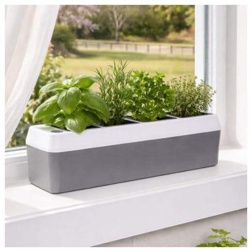 Windowsill Self‑Watering Herb Planter — 4‑Tray