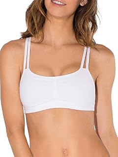 Fruit of the Loom womens Cotton Pullover Sport Bra, skinny stripe/white/blushing rose 36