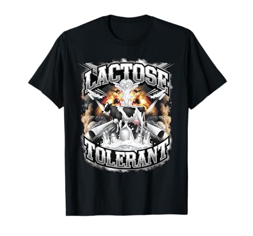 Lactosa Tolerante Divertido Humor Leche Retro Vaca Meme Vintage Camiseta