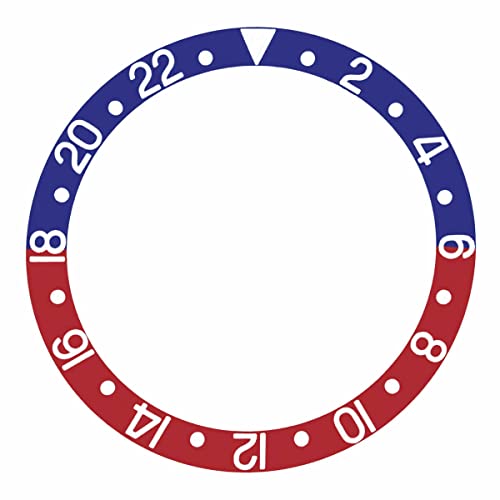 Ewatchparts Bezel Insert Compatible With Sapphire Model Rolex GMT Master II 16700, 16710, 16760 Blue/Red