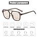 ADE WU Retro Aviator Sunglasses for Women Men,Vintage Fashion 70s Stylish Square Aviators,Brown Frame Champagne Lense