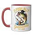 O Fish Ally Graduated Est 2026 Funny Fishing Graduation Ceramic Mug, Red/White