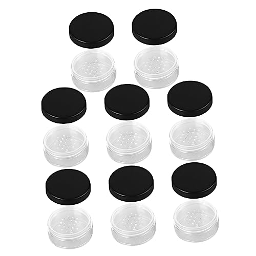 Baluue Loose Powder Holder 8pcs Plastic Makeup Powder Case Portable Box Sealing Mesh