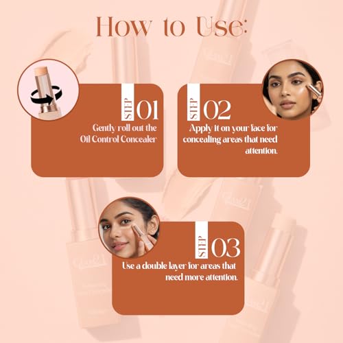 Image of Glam21 Perfecting Stick Concealer | Vitamin E Enriched | Lightweight, Buildable Coverage | Natural Matte Finish | Contour & Highlight | For All Indian Skin Types | 8gm -05