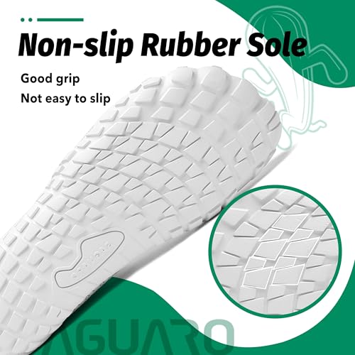 Miniatura 7 de Saguaro Hombre Mujer Zapatillas Barefoot Minimalistas Calzado De Training Ligeras Cmodas Para Caminar Senderismo Ciclismo Trail Running Trekking Playa Agua, Blanco Margarita, 42 Eu