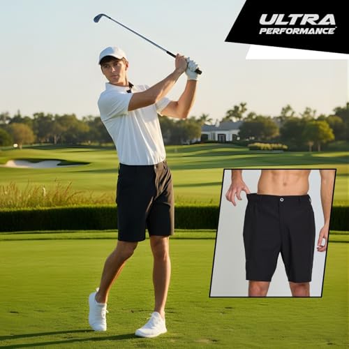 Ultra Performance Mens Golf Shorts Men’s 7” 2 Pack Casual Lightweight Short’s Athletic Hiking Stretch Dress Short for Men by Ultra Performance - Used condition - Image 3