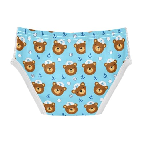 Cute Bear Ocean Blue Toddler Boy's Underwear 2T 23021872