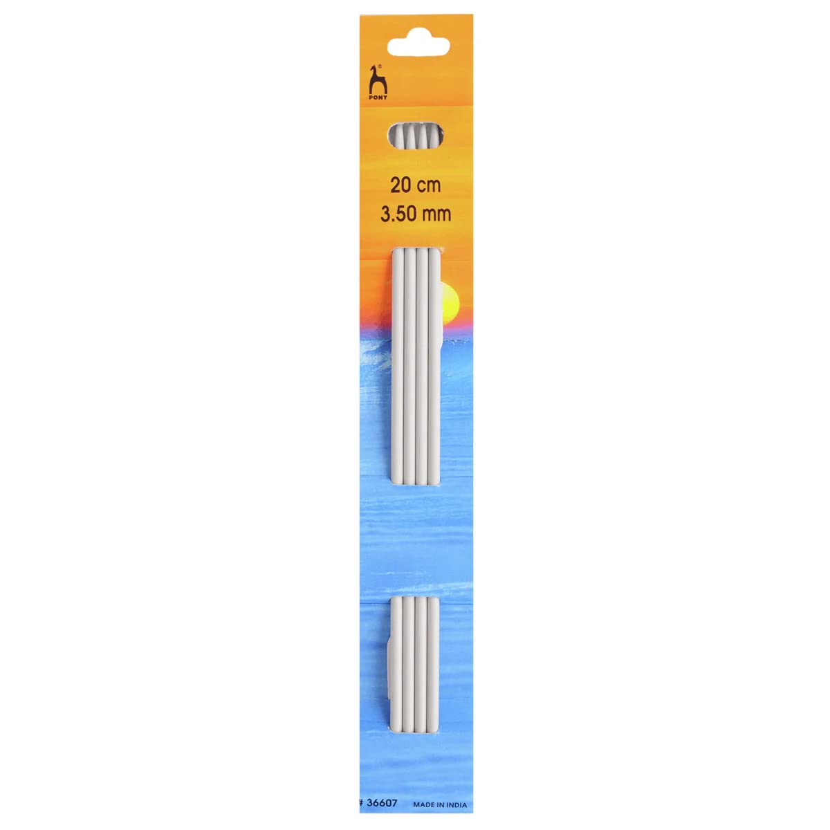 Pony Double Ended Knitting Pins - 20Cm x 3.50mm, Set of 4