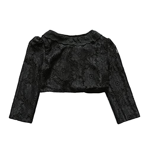 Girl Lace Bolero Shrug Long Sleeve Button Closure Cardigan Jacket Toddler Princess Evening Dress Cover Up2