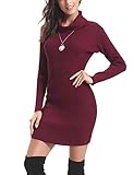 Schickes Winterkleid-dieses Kleid passt gut zu Leggins mit hoch Schuhe tragen, als auch sieht schick aus unter Mantel.