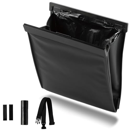 HOMEhome 車 ゴミ箱 車用ゴミ箱 収納 小物入れ カー用品 おしゃれ 3way 開閉可能なマチ付き 大容量 助手席 ストラップ ハンギングパーツ ゴミ袋
