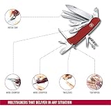 Victorinox Taschenmesser Work Champ (21 Funktionen, Feststellklinge, Zange, Metallsäge, Schere, Schraubendreher) rot