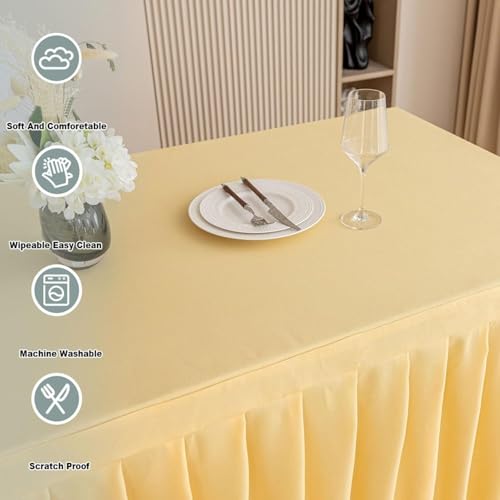Jupes de table rectangulaires de réception anniversaire 240cm - 3