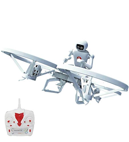 Haktoys Remote Control Drone 4-Channel 2.4GHz Quadcopter with LED Lights, Low-Battery Indicator, Auto-Balancing, 360° Rolls and Flips, One-Key Return, 6-Axis Gyro, Speed Modes and Headless Mode