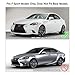 WheelX 3Pcs Front Bumper Lip Compatible with 2014-2016 Lexus IS350 IS500 F-Sport, JDM Air Dam Lower Chin Splitter Protection Body Kit (Glossy Black)
