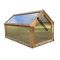 Selections Wooden Framed Polycarbonate Apex Cold Frame Growhouse Mini Greenhouse with Hinged Top