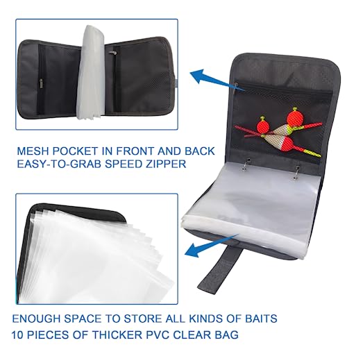 Aventik organizador blando para cebos de pesca resistente al agua 8.5x8.5x1.1 pulgadas Naranja miniatura 4