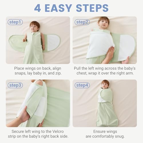 Slumber Buddy Newborn Sleep Sack Baby Swaddle 0-3 Months, Houdini Proof Newborn Preemie Zip Up Wearable Blanket for Boy Girl, Infant Cocoon Warm 1.0 TOG Nursery Swaddling Blankets Gray NB — view 5