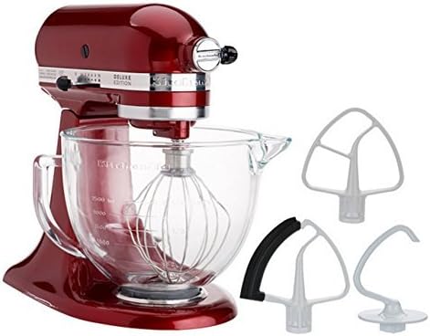 KitchenAid 5-Quart Stand Mixer Glass Bowl Granadine