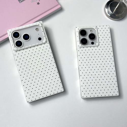 Coque à pois pour iPhone 17 Pro Max MagSafe blanche fine