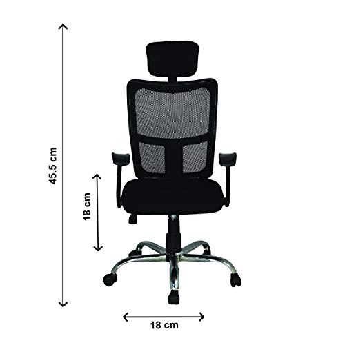 Image of High Living Plastic Contemporary Ergonomic Office Chair (Black)