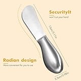 Ulsam 4pcs Butter Knives Set, Stainless Steel Cheese and Butter Spreader with Ergonomic Handle, Butter Slicer for Cutting and Spreading Butter Honey, Silver, 5 Inch - Image 3