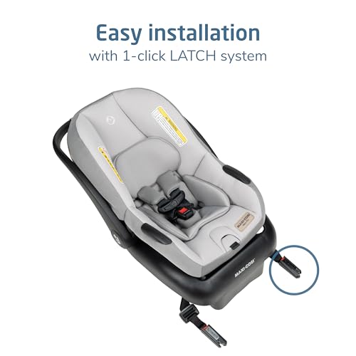 Maxi-Cosi Mico Pro Baby Infant Car Seat with Base, Ventilated Chair, Soft Headrest Pad, Easy-Install Latch, Adjustable Belt Guide, 3-Position Base, Stroller-Ready, 4-30 lbs, up to 32 in, SeaDrift - image 2