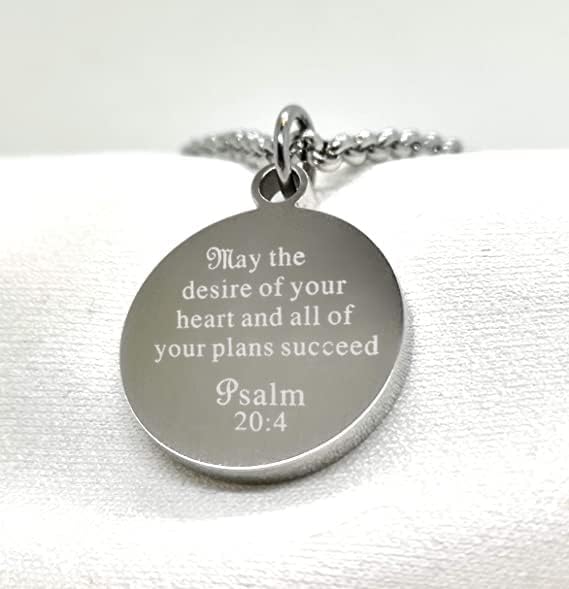 Athletes Necklace With Inspiring Bible Quote – Choose Your Quote, Silver Cross Necklace for Men and Women That Love Sports – Makes a Unique, Inspiring Gift for Athletes. Baseball, Basketball, Football, Hockey and Soccer Available. - Image 3