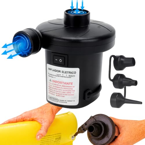 Bomba De Ar Elétrica Encher Colchão Boia Piscina Bomba Pneumática Inflador Com 3 Bicos Bivolt