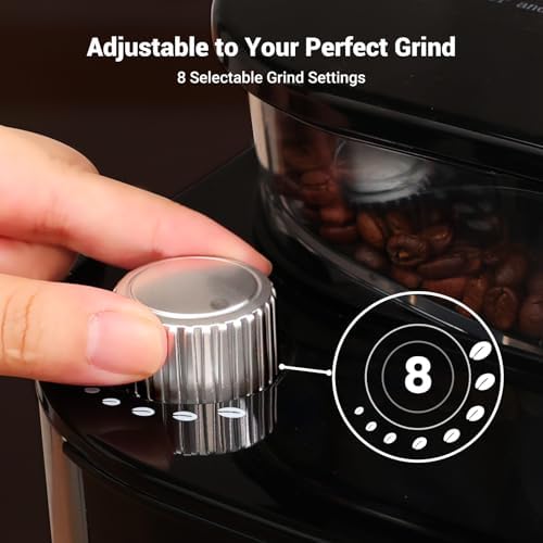 Gevi 10-Cup Grind-And-Brew Drip Coffee Maker with Built-In Burr Grinder - 4