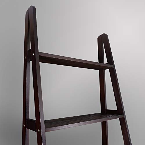 Casual Home 5-Shelf Ladder Bookcase, Espresso (New) - Thumbnail 6