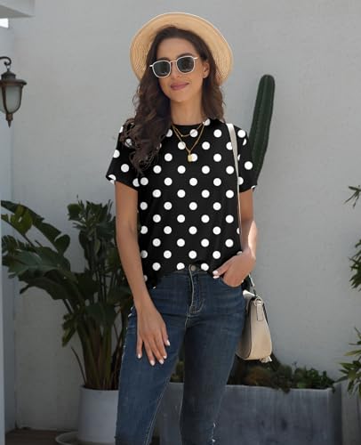 Image of KevaMolly Basic T Shirts for Women UPF 50+ Short Sleeve Casual Summer Tops Trendy Solid Loose Fit Crew Neck Tees Tshirt