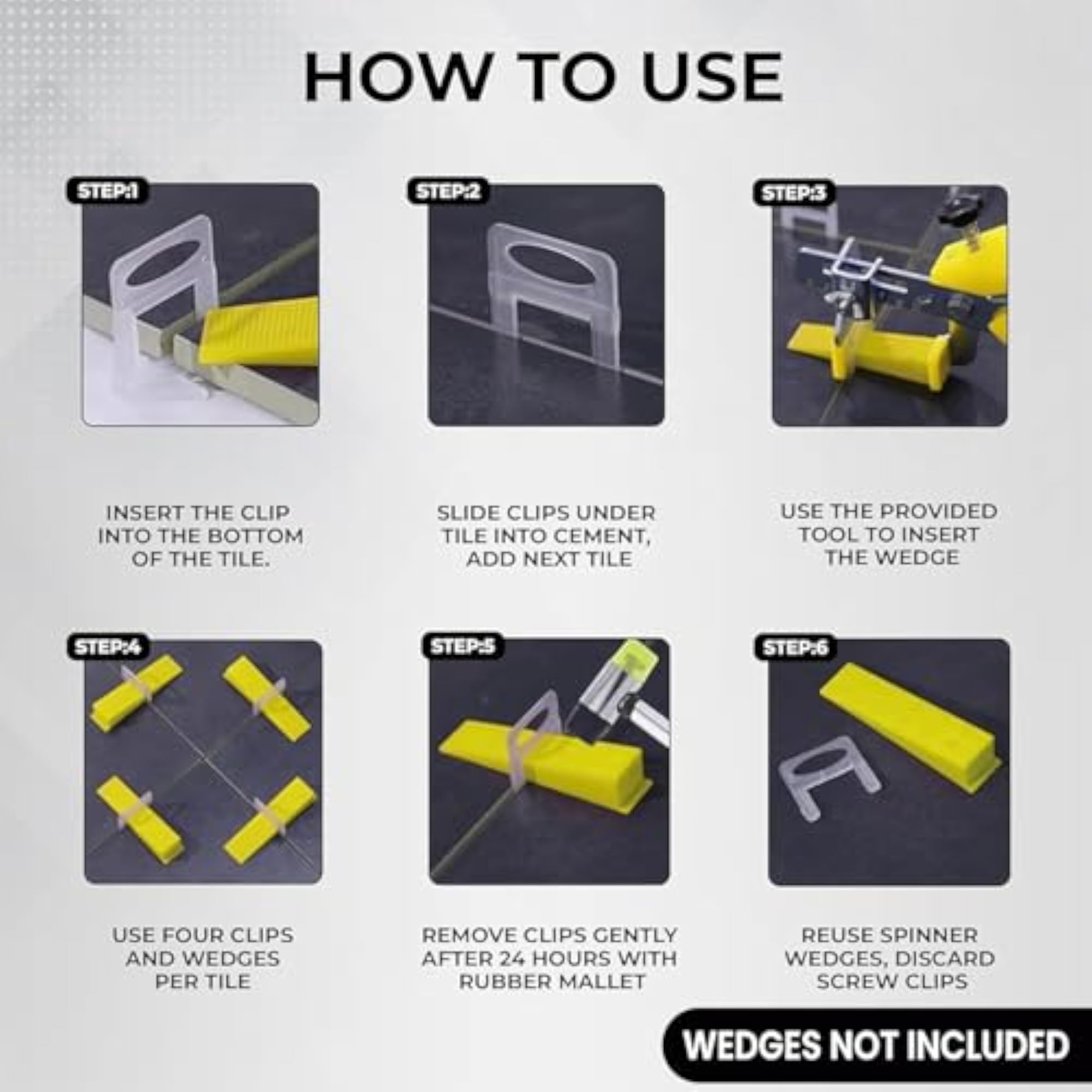 KE Tiles Leveling Clip - Pack of 1000 Pcs