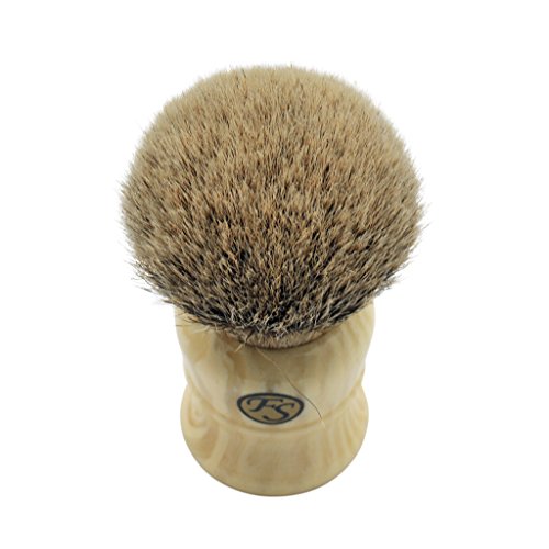 Super Large 30Mm Silivertip Badger Hair Shaving Brush Handmade By Frank Shaving Faux Ivory Color Handle #TOP1