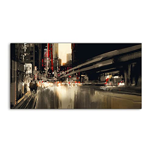 Image sur verre pour illuminer un salon sombre tableau urbain Coloray 100x50