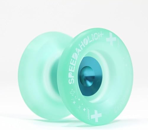 Speedaholic XX YoYo - YoYo de plástico de policarbonato para principiantes (verde claro con cubo azul claro)